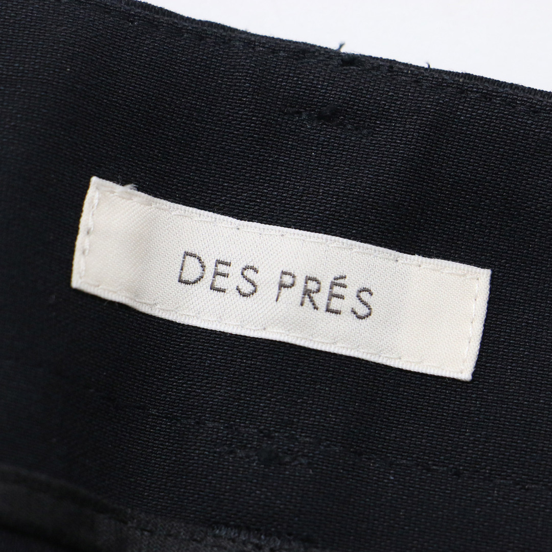 DES PRES(デプレ)の美品 DES PRES デプレ パンツ セミワイド クロップド丈 ブラック 黒 サイズ:34(7号) ストレッチ ラミー レーヨン 日本製 ブランド ボトムス ズボン【レディース】【中古】 レディースのパンツ(カジュアルパンツ)の商品写真