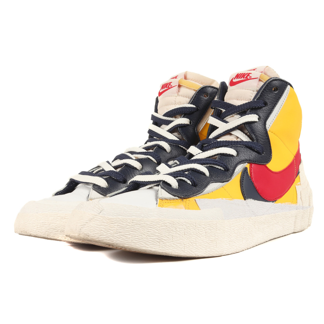 sacai(サカイ)のSacai サカイ サイズ:28.0cm 19SS NIKE BLAZER MID / SACAI (BV0072-700) ナイキ ブレザー ミッド バーシティメイズ バーシティレッド US10 ミドルカット スニーカー シューズ 靴 コラボ【メンズ】【中古】 メンズの靴/シューズ(スニーカー)の商品写真