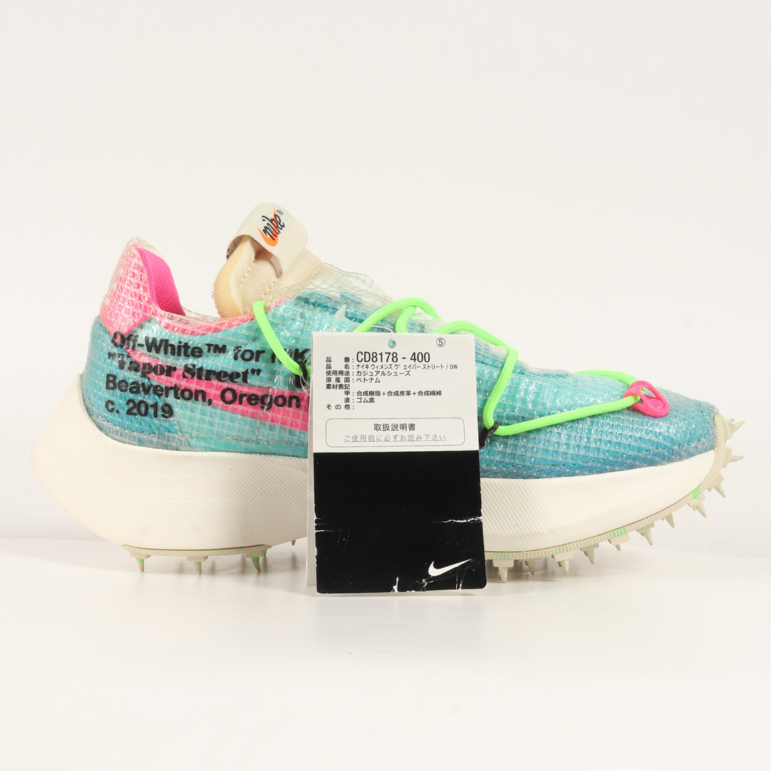 OFF-WHITE(オフホワイト)の新品 OFF-WHITE オフホワイト サイズ:23.0cm 19AW NIKE WMNS VAPOR STREET / OW (CD8178-400) ナイキ コラボ ヴェイパー ストリート ポアライズブルー ツアーイエロー WMNS US6 ローカット スニーカー シューズ 靴 コラボ【レディース】 レディースの靴/シューズ(スニーカー)の商品写真