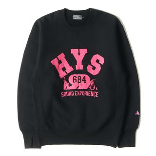 ヒステリックグラマー(HYSTERIC GLAMOUR)の美品 HYSTERIC GLAMOUR ヒステリックグラマー スウェット サイズ:M 22AW SOUND EXPERIENCE カレッジ ガール スウェットシャツ 02223CS05 トップス トレーナー プルオーバー 裏起毛 ブラック 黒 日本製 【メンズ】【中古】(スウェット)