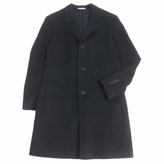 ディオールオム(DIOR HOMME)の極美品□Dior HOMME/ディオールオム 433C344A3225 カシミヤ100％ ロゴボタン チェスターコート/ロングコート 黒 46 イタリア製 正規品(チェスターコート)