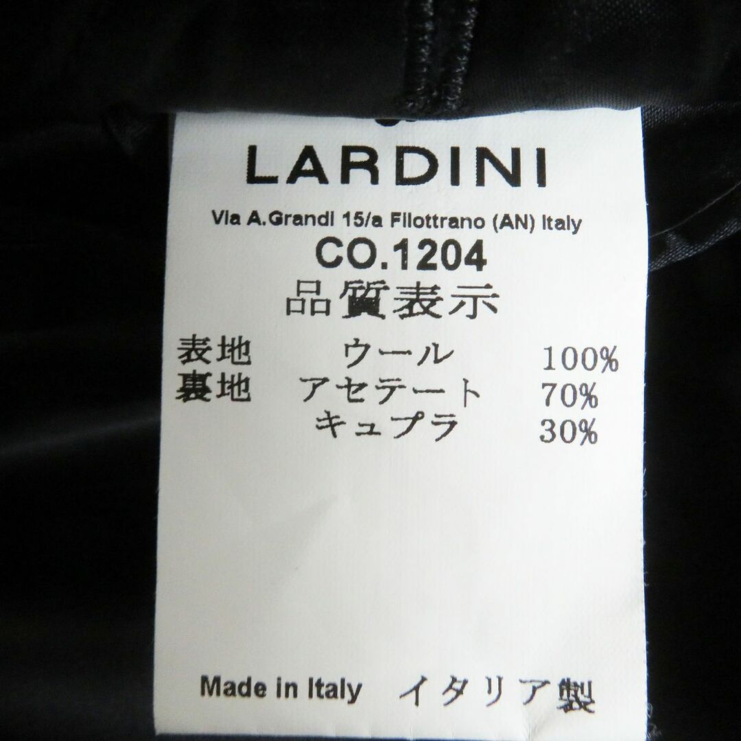 LARDINI(ラルディーニ)の美品□LARDINI/ラルディーニ 無地 ウール100％ チェスターコート/ロングコート ダークネイビー 44 イタリア製 正規品 メンズオススメ◎ メンズのジャケット/アウター(チェスターコート)の商品写真