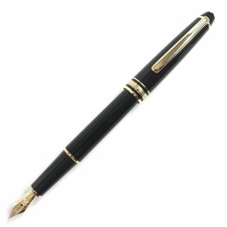 モンブラン(MONTBLANC)の良品▼MONTBLANC モンブラン マイスターシュテュック クラシック ホワイトスター ペン先14K 万年筆 ブラック×ゴールド Mニブ ドイツ製(ペン/マーカー)