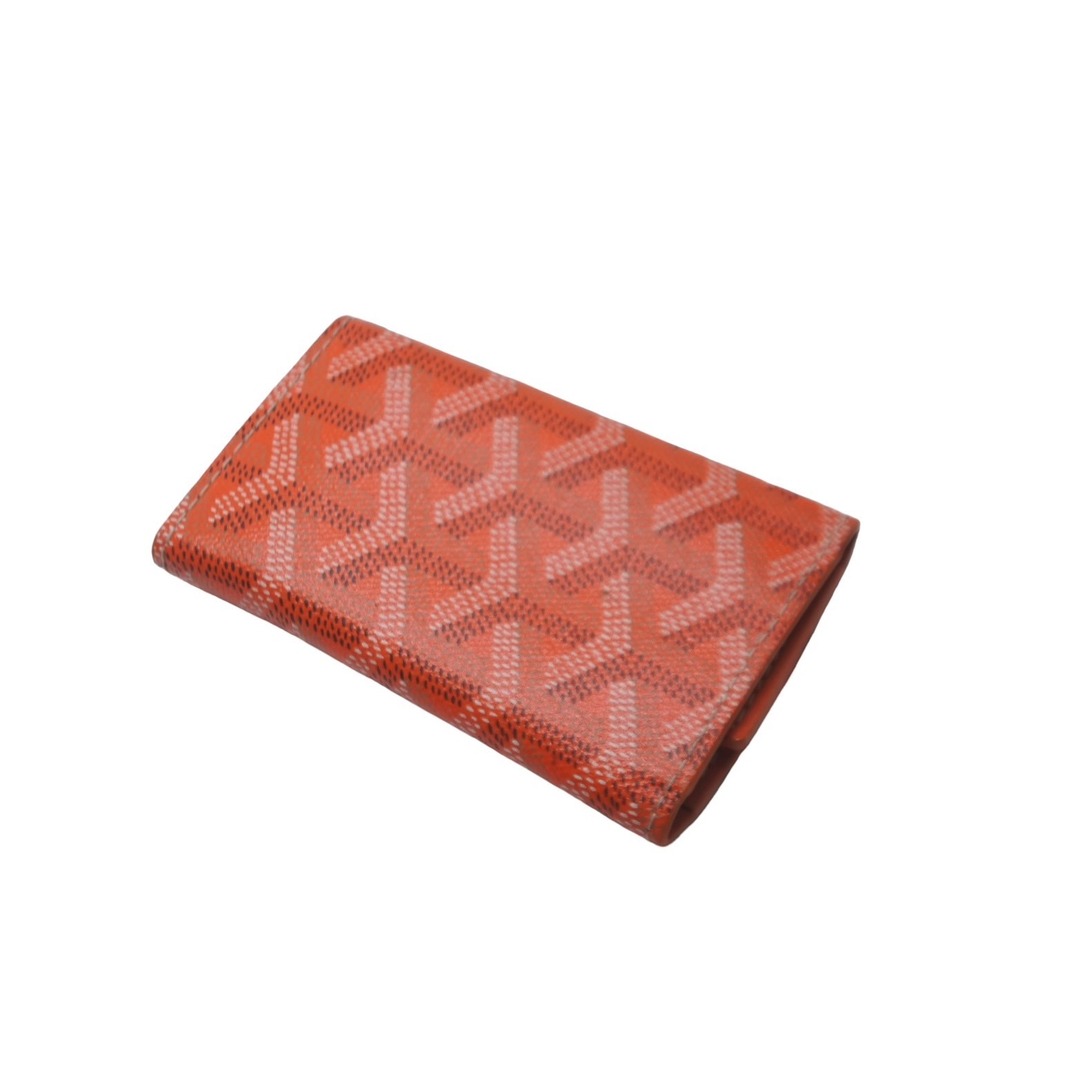 GOYARD(ゴヤール)のGOYARD ゴヤール キーケース サンミッシェル ヘリンボーン柄 オーダーカラー オレンジ 美品 中古 60849 レディースのファッション小物(キーケース)の商品写真