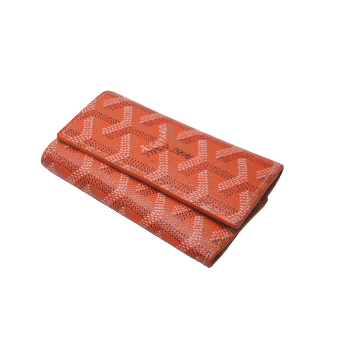 GOYARD(ゴヤール)のGOYARD ゴヤール キーケース サンミッシェル ヘリンボーン柄 オーダーカラー オレンジ 美品 中古 60849 レディースのファッション小物(キーケース)の商品写真