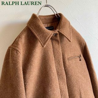 Ralph Lauren - ラルフローレン ウール ツイード ジップ ジャケット ブルゾン 9 ブラウン