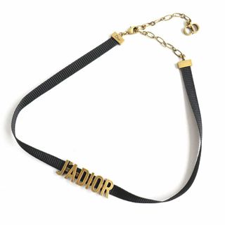 クリスチャンディオール(Christian Dior)の極美品△Christian Dior クリスチャンディオール JADIOR Choker ジャディオール チョーカー レディース ブラック×ゴールド 大人可愛い(その他)