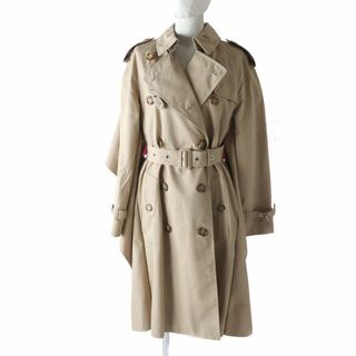 バーバリー(BURBERRY)の極美品★正規品 バーバリーロンドンイングランド 4564571 裏地ノバチェック柄 バックオープン トレンチコート ベージュ×ピンク 34 伊製(トレンチコート)