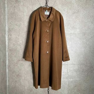 ヴィンテージ(VINTAGE)のヴィンテージ カシミヤ100% ロングコート ブラウン系 154cm〜162cm(ロングコート)