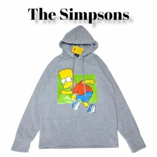 The Simpsonsタグ付きビッグプリント　スウェットパーカー　シンプソンズ(パーカー)