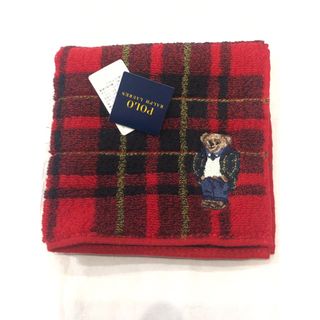 ポロラルフローレン(POLO RALPH LAUREN)の新品　ポロラルフローレン　タオルハンカチ　くま　赤チェック　bear(ハンカチ)