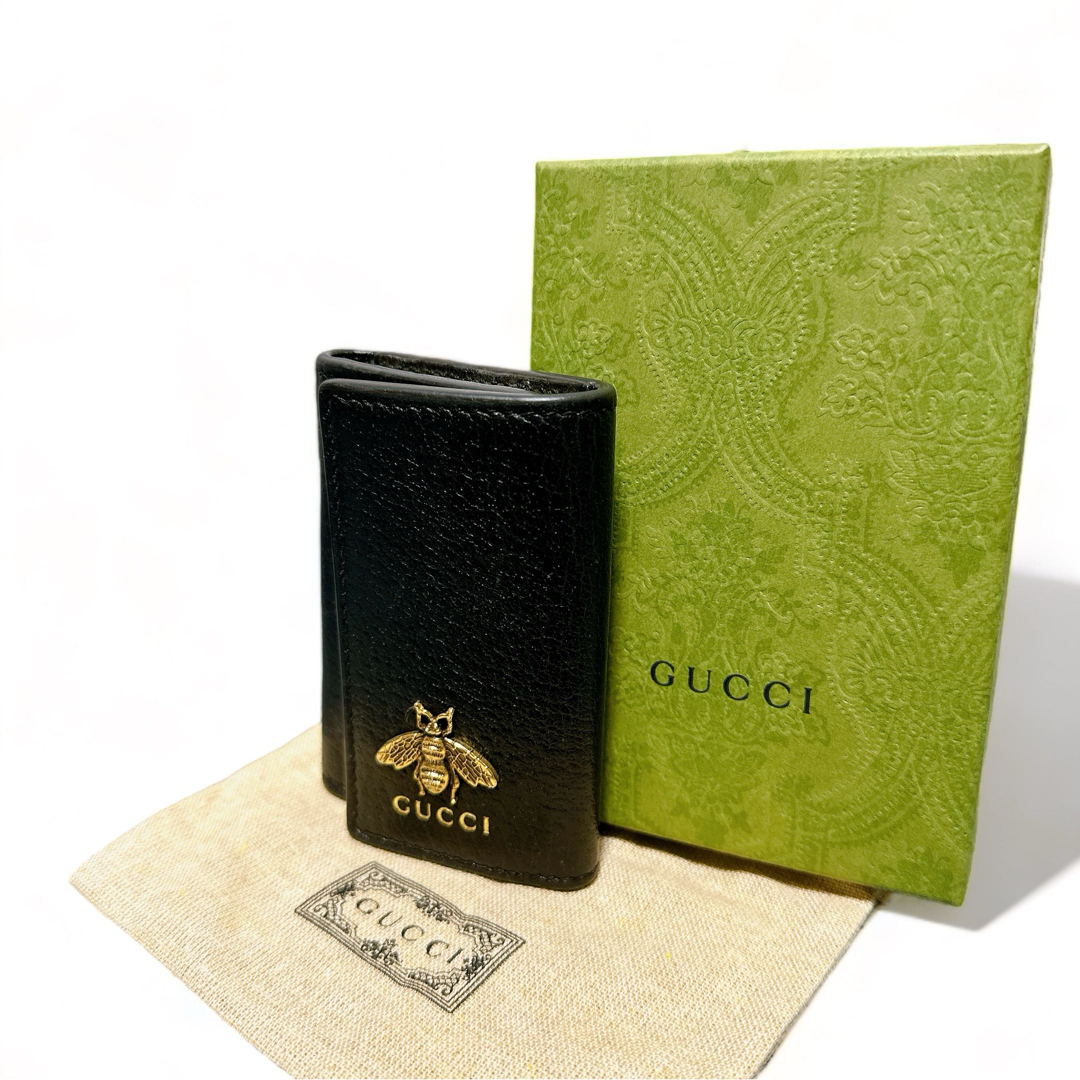 Gucci(グッチ)の《美品》 グッチ 6連キーケース ハチ アニマリエ 523683 ブラック ビー メンズのファッション小物(キーケース)の商品写真