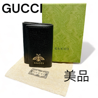 グッチ(Gucci)の《美品》 グッチ 6連キーケース ハチ アニマリエ 523683 ブラック ビー(キーケース)