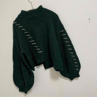 アズールバイマウジー(AZUL by moussy)のアズールバイマウジー  HAND STITCH SHORT KNIT TOPS(ニット/セーター)