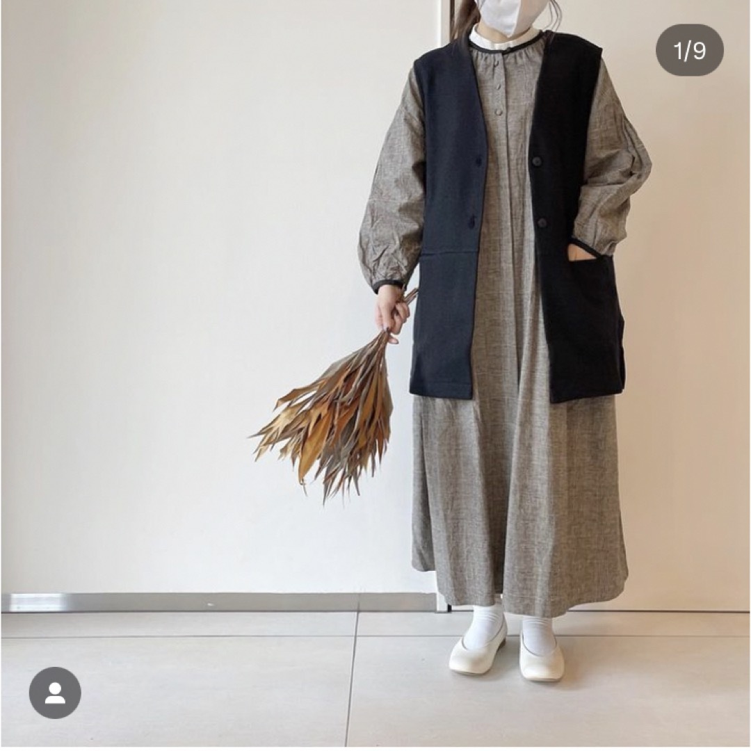 nest Robe(ネストローブ)のオオカミとフクロウ　フクロウとキンモクセイのシーソー レディースのワンピース(ロングワンピース/マキシワンピース)の商品写真