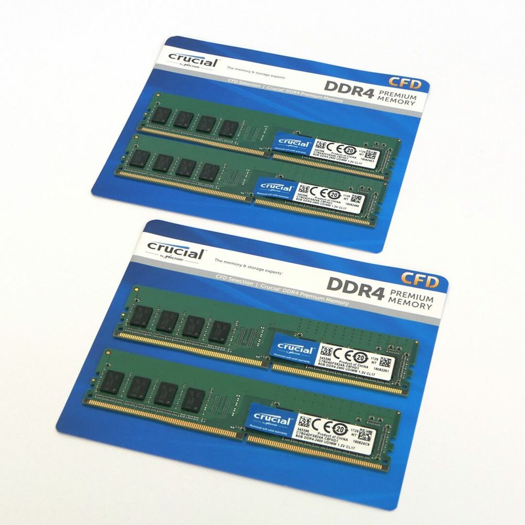 crucial(クルーシャル)のCrucial DDR4-2400 8GB 4枚セット(32GB) スマホ/家電/カメラのPC/タブレット(PCパーツ)の商品写真
