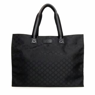 グッチ トートバッグ GGナイロン ブラック 黒 シルバー金具 449176 GUCCI（未使用保管品）