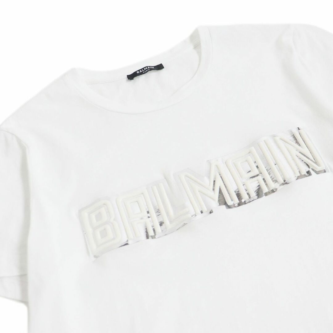 BALMAIN(バルマン)の極美品□定価￥62,700 BALMAIN/バルマン エンボスロゴ コットン100％ ショートスリーブ 半袖Tシャツ/カットソー ホワイト M 正規品 メンズ メンズのトップス(Tシャツ/カットソー(半袖/袖なし))の商品写真