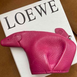 ロエベ(LOEWE)のLOEWE  コインケース　レザー　ベア🐻熊　レア　ポーチ(コインケース)