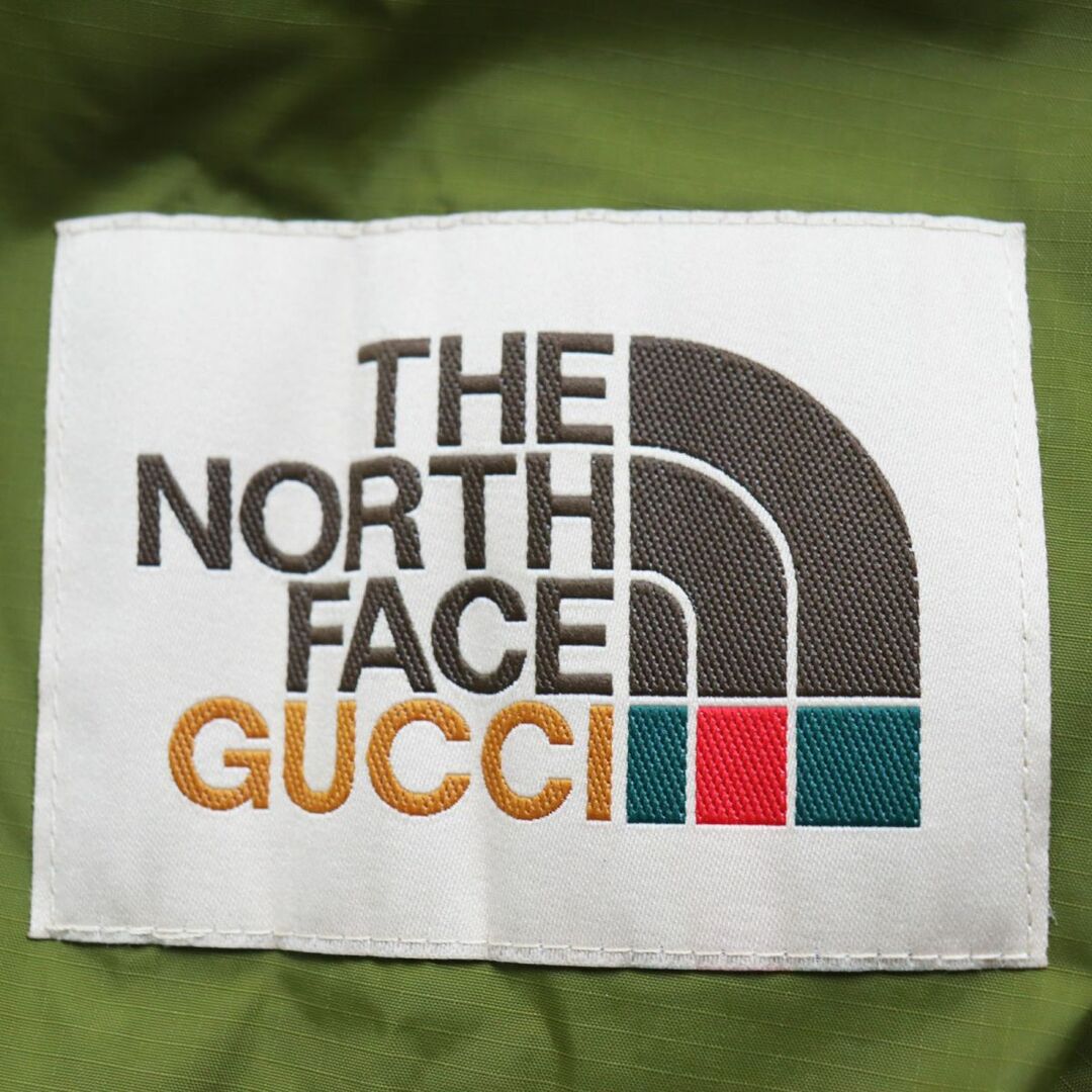 Gucci(グッチ)の未使用品●GUCCI×THE NORTH FACE グッチ ノースフェイス 648874 ロゴワッペン付き レインアノラックパーカー カーキ S イタリア製 正規品 メンズのジャケット/アウター(その他)の商品写真