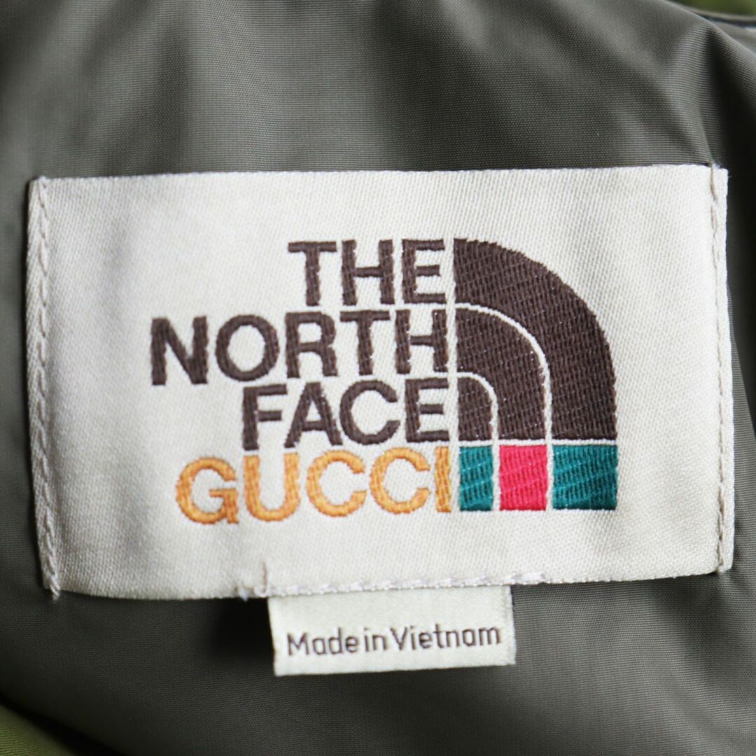 Gucci(グッチ)の未使用品●GUCCI×THE NORTH FACE グッチ ノースフェイス 648874 ロゴワッペン付き レインアノラックパーカー カーキ S イタリア製 正規品 メンズのジャケット/アウター(その他)の商品写真