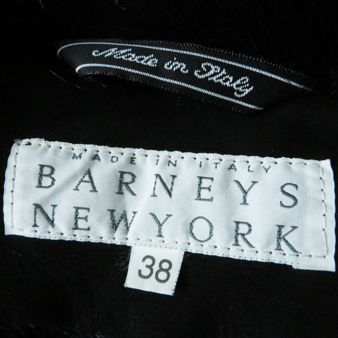 BARNEYS NEW YORK(バーニーズニューヨーク)の美品◎正規品 イタリア製 BARNEYS NEW YORK バーニーズニューヨーク レディース ベルト付き ダブルフェイス ロングムートンコート 黒 38 レディースのジャケット/アウター(ムートンコート)の商品写真