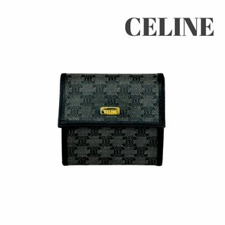 セリーヌ(celine)の【極美品】セリーヌ マカダム コインケース 小銭入れ 財布 PVC  ネイビー(コインケース)