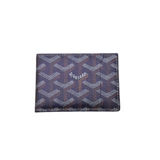 ゴヤール(GOYARD)の新品同様 GOYARD ゴヤール 二つ折りカードケース インサート ヴィクトワール ヘリンボーン柄 ネイビー 中古 60866(パスケース/IDカードホルダー)