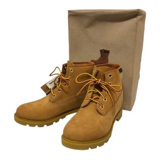 ティンバーランド(Timberland)のティンバーランド ショートブーツ レースアップ レザー 無地 5.5 茶 黄(ブーツ)