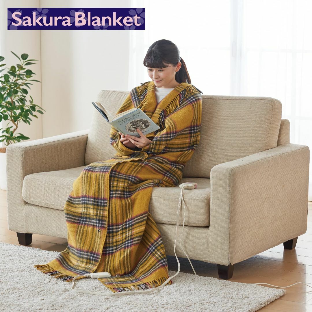 【色: カーキー】Sakura Blanket (サクラ ブランケット) ラージ インテリア/住まい/日用品の寝具(布団)の商品写真