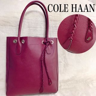 コールハーン(Cole Haan)の美品 COLE HAAN オールレザー トートバッグ 縦長 バケツ(トートバッグ)