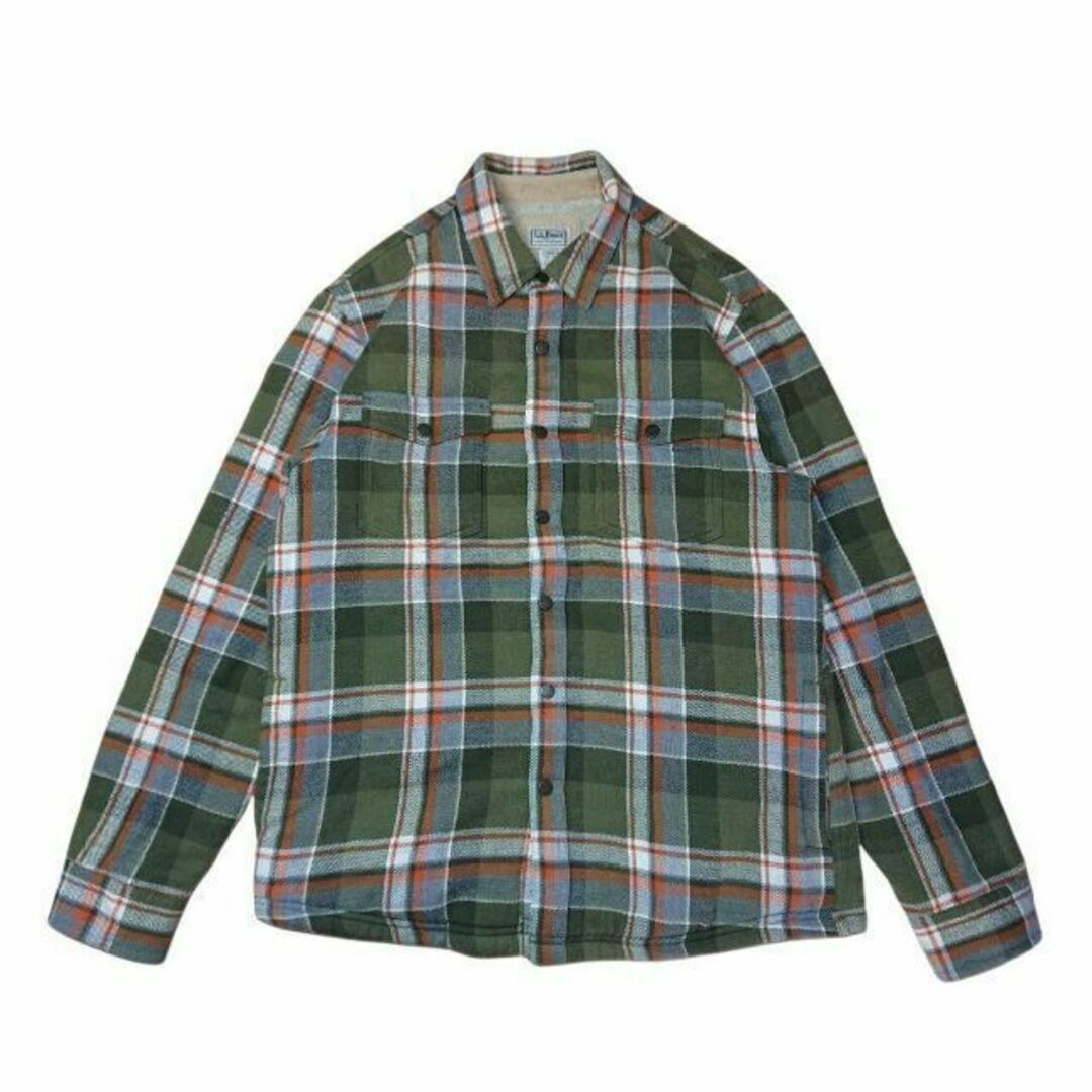 L.L.Bean(エルエルビーン)のL.L.Bean 裏ボア チェック シャツジャケット 古着 エルエルビーン メンズのトップス(シャツ)の商品写真