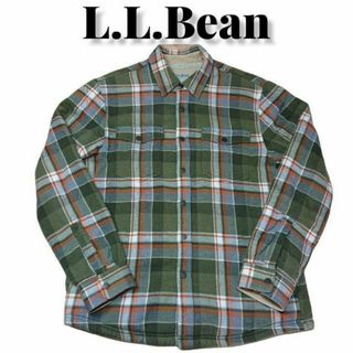 エルエルビーン(L.L.Bean)のL.L.Bean 裏ボア チェック シャツジャケット 古着 エルエルビーン(シャツ)