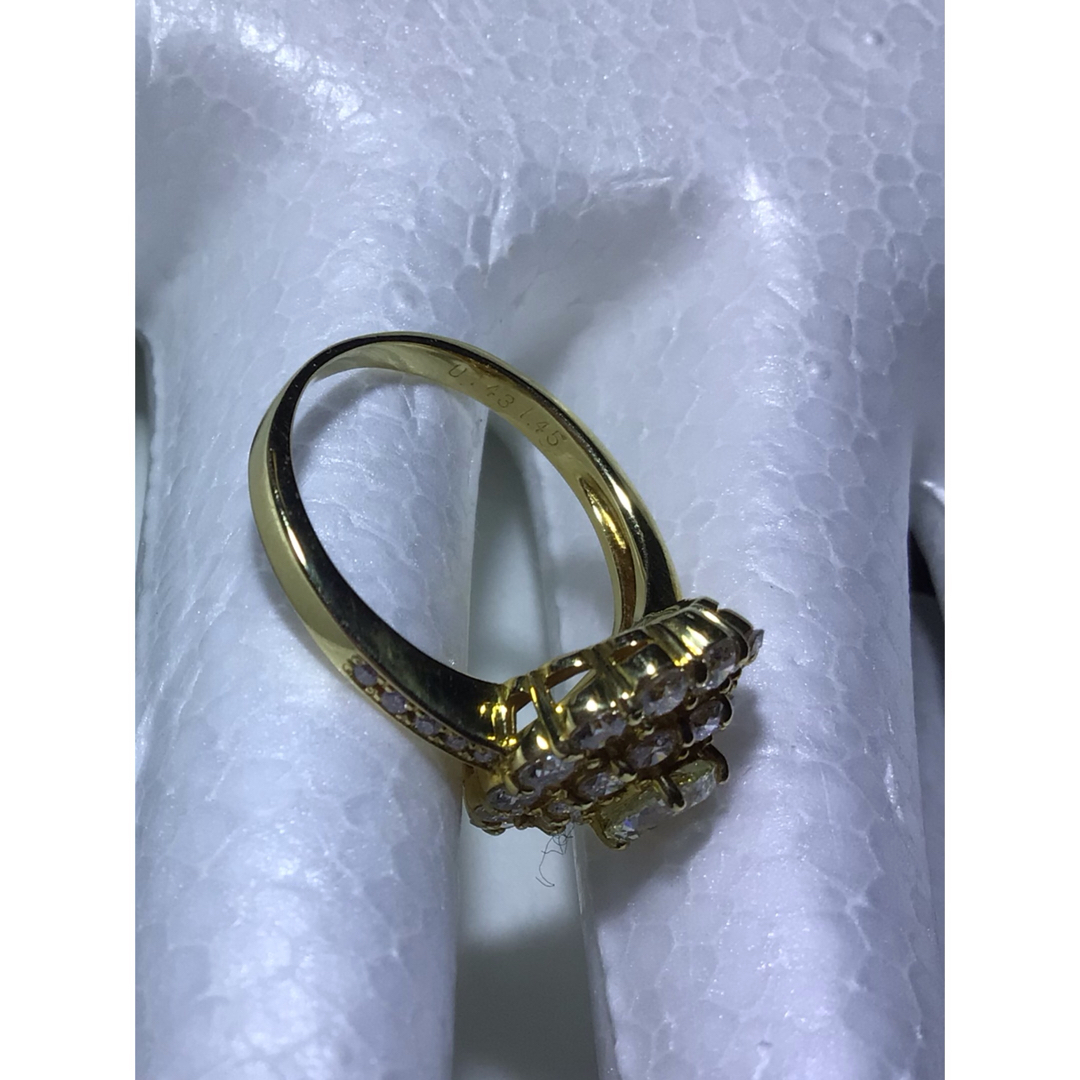 K18ダイヤリング K18  大振りリング  しずくリング   レディースのアクセサリー(リング(指輪))の商品写真