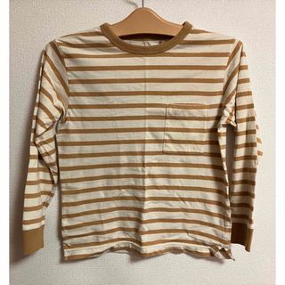 ユニクロ(UNIQLO)のUNIQLO ユニクロ ボーダークルーネックTシャツ（長袖）キッズ男の子 140(Tシャツ/カットソー)