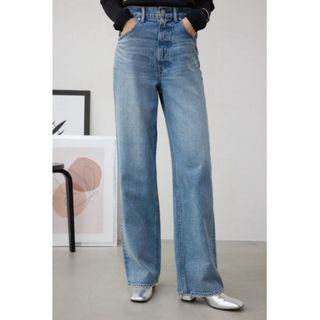 アズールバイマウジー(AZUL by moussy)のAZUL DENIM ハイウエストワイドデニム　Sサイズ(デニム/ジーンズ)