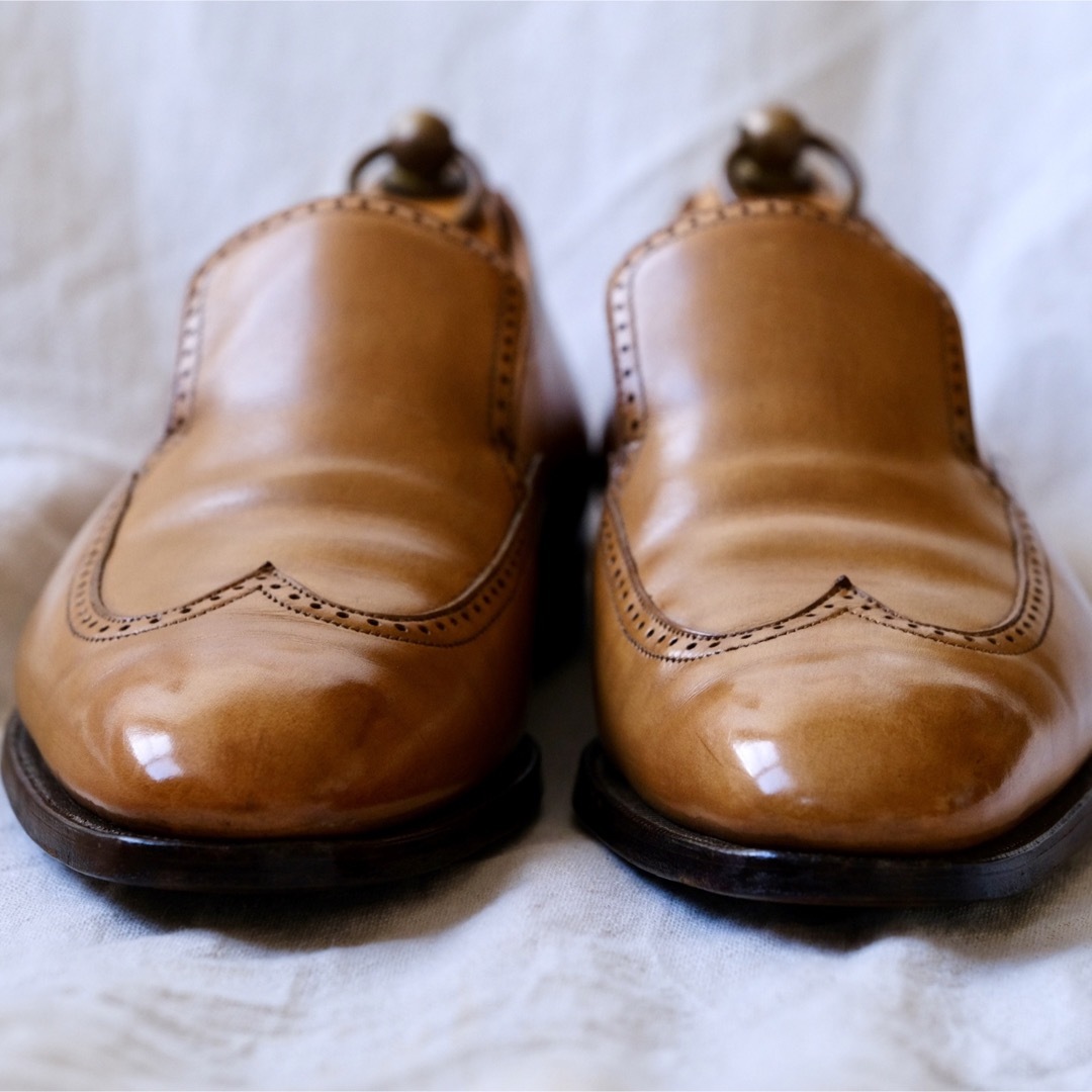 Crockett&Jones(クロケットアンドジョーンズ)の美品CROCKETT&JONES HGウィングレイジーマンBRENTWOOD7D メンズの靴/シューズ(ドレス/ビジネス)の商品写真