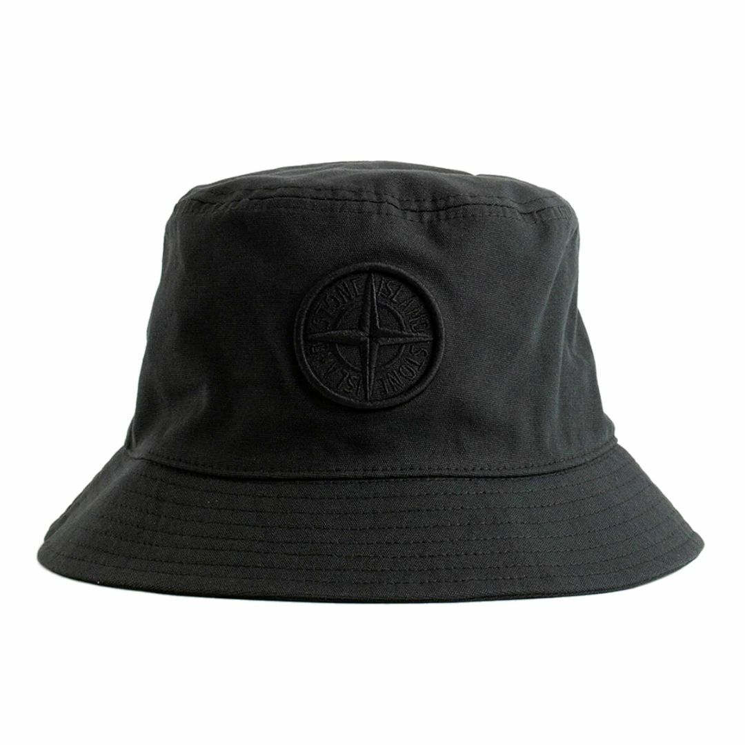 STONE ISLAND(ストーンアイランド)の送料無料 2 STONE ISLAND ストーンアイランド 801599461 V0029 ブラック バケットハット 男女兼用 size L レディースの帽子(ハット)の商品写真