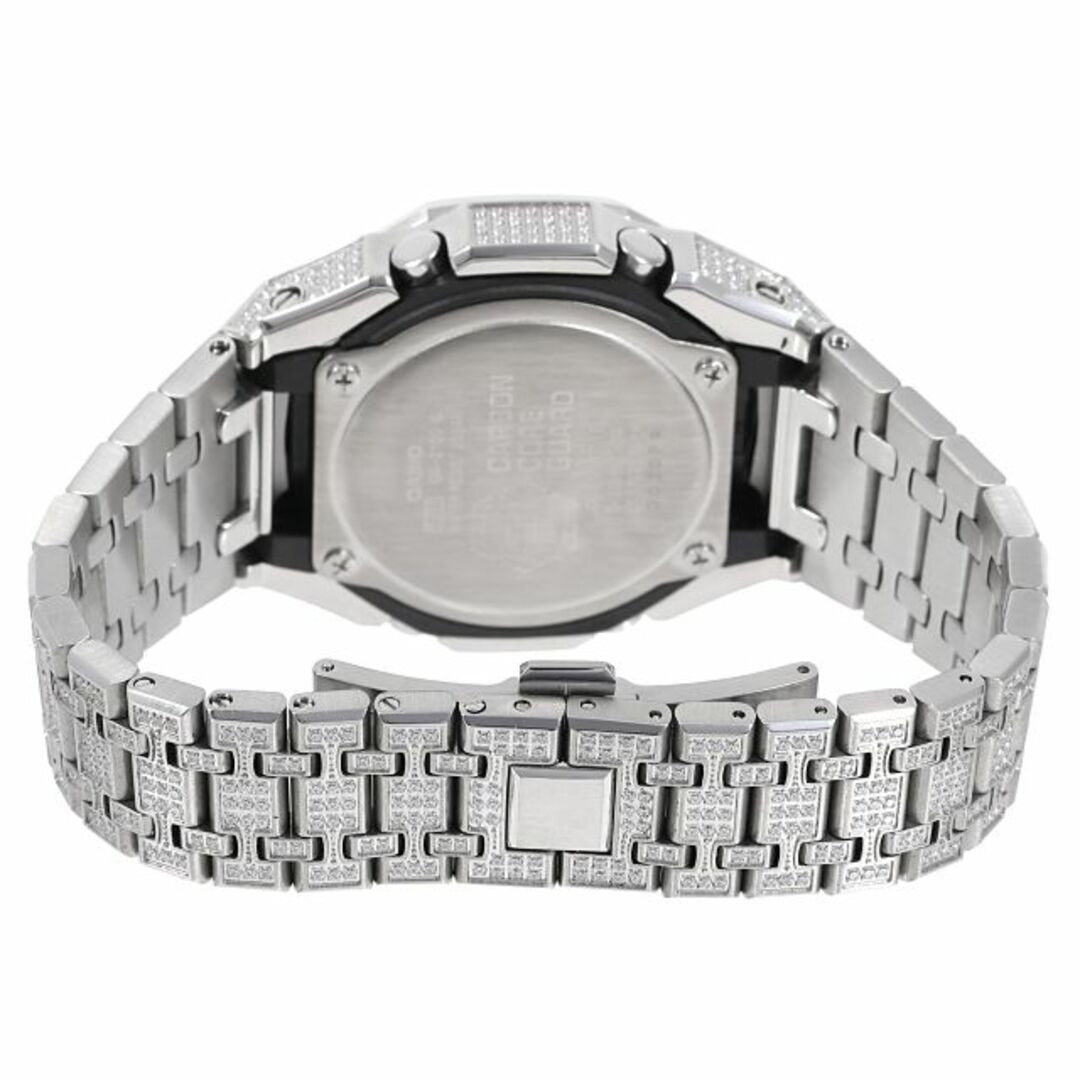 G-SHOCK(ジーショック)のG-SHOCK GA2100SB メタル カスタム フルカスタム カシオーク CZダイヤ（キュービックジルコニア）シルバー ステンレス製 全面カスタマイズ メンズの時計(腕時計(アナログ))の商品写真