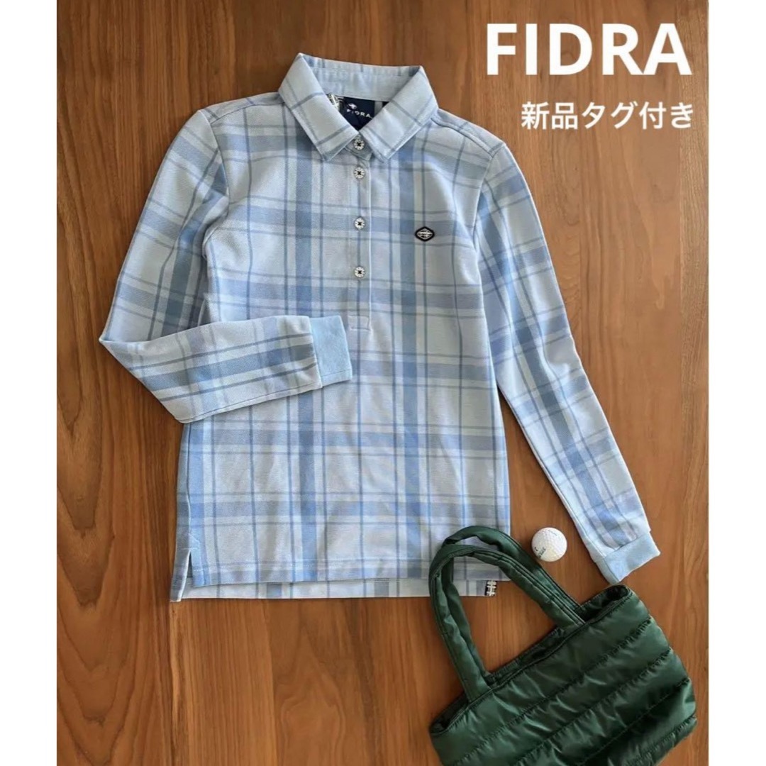 FIDRA(フィドラ)の新品タグ付き FIDRA フィドラ レディース ポロシャツ 長袖 S スポーツ スポーツ/アウトドアのゴルフ(ウエア)の商品写真