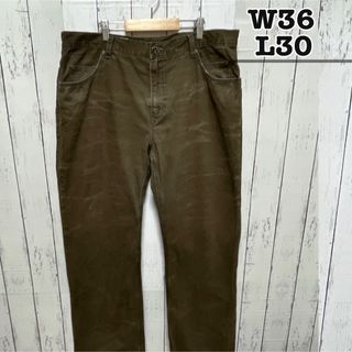 USA古着　チノパン　コットンパンツ　ブラウン　W36 L30　Vintage(チノパン)