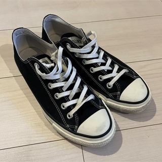 コンバース converse スニーカー 靴 25.5cm 黒 ブラック(スニーカー)