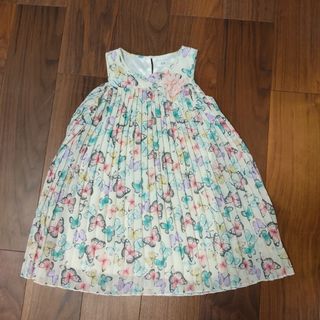 エイチアンドエイチ(H&H)のH&M ちょうちょ柄プリーツワンピース 130cm(ワンピース)