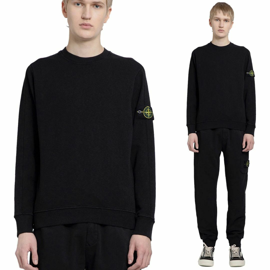 STONE ISLAND(ストーンアイランド)の送料無料 31 STONE ISLAND ストーンアイランド 801566060 V0029 ブラック トレーナー スウェット size M メンズのトップス(スウェット)の商品写真