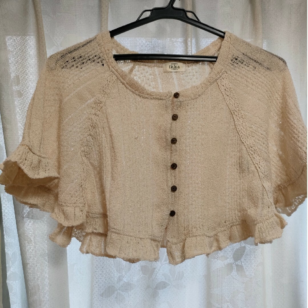 ikka(イッカ)の薄手のポンチョ　ikka（キッズ120） キッズ/ベビー/マタニティのキッズ服女の子用(90cm~)(ジャケット/上着)の商品写真