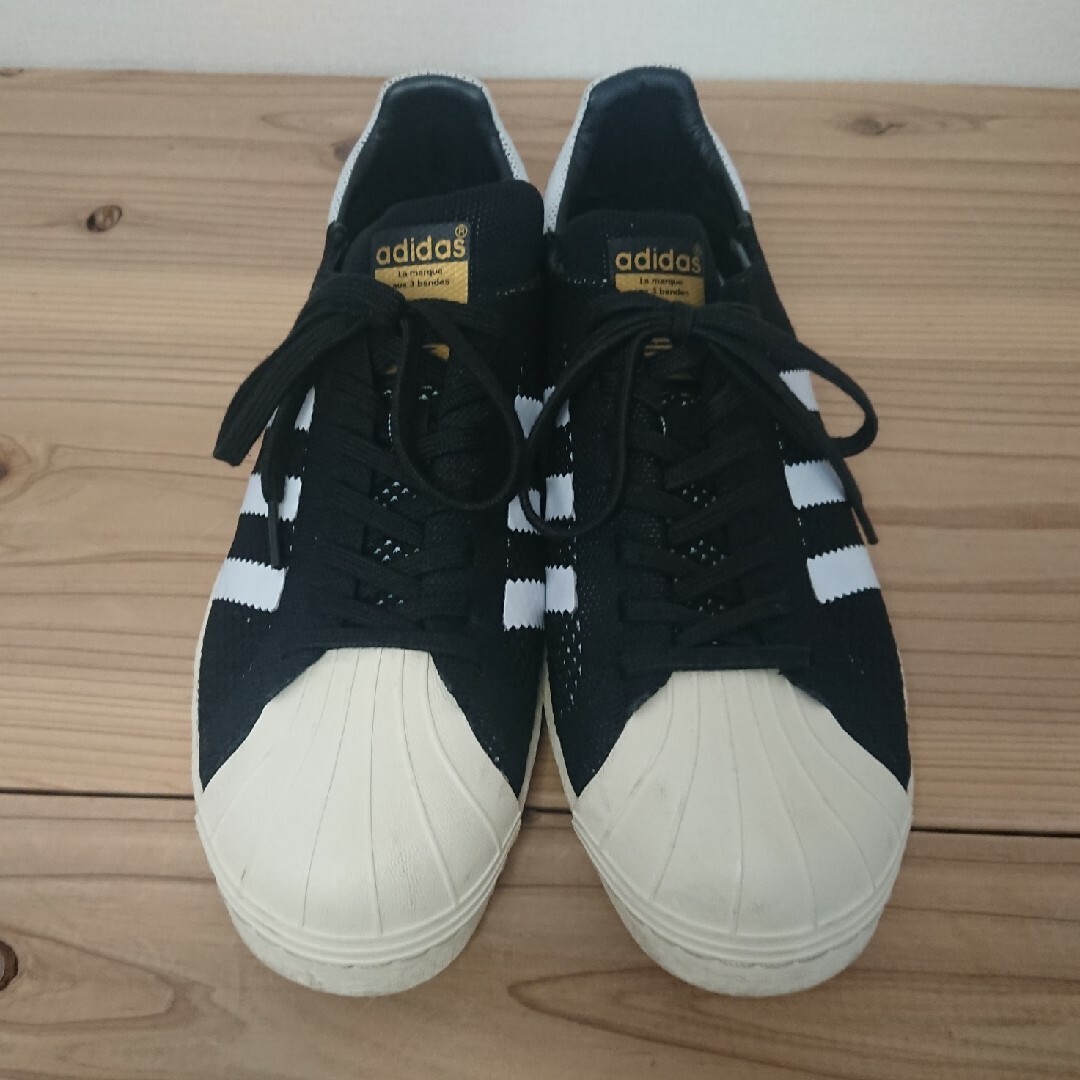 adidas - adidas スーパースター 80S プライムニット 黒 【27.5 adidas - adidas スーパースター 80S プライムニット 黒 【27.5