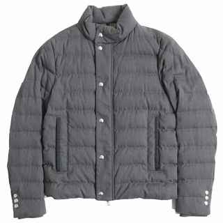 モンクレール(MONCLER)の極美品△国内正規品 モンクレール 2018年 BELLENTRE ベルレント スタンドカラー スナップボタン×ダブルZIP ダウンジャケット グレー 0(ダウンジャケット)