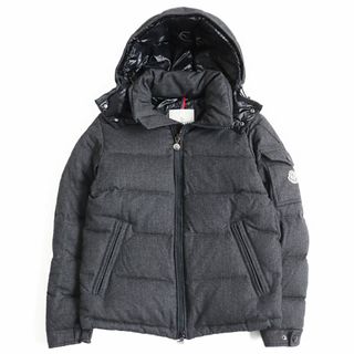 モンクレール(MONCLER)の極美品●モンクレール MONTGENEVRE GIUBBOTTO/モンジュネーブル ロゴワッペン WZIP ウール100% ダウンジャケット グレー 0 国内正規 タグ付(ダウンジャケット)