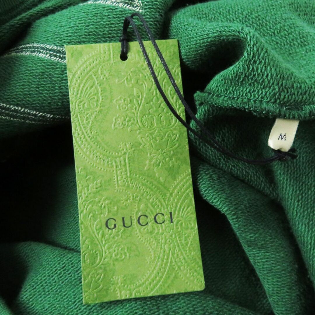 Gucci(グッチ)の未使用品◎伊製 23AW GUCCI グッチ 756354 レディース スパンコール コットン ジャージー スウェットシャツ／トレーナー グリーン M タグ付 レディースのトップス(トレーナー/スウェット)の商品写真