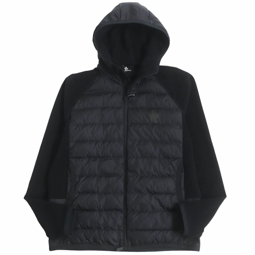 MONCLER(モンクレール)の極美品●2021年製 モンクレールグルノーブル ZIP UP CARDIGAN  20978G00019 80093 フリース切替 ダウンジャケット 黒 XL 正規品 メンズ メンズのジャケット/アウター(ダウンジャケット)の商品写真